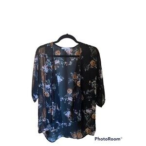 Black Rose Duster. Lightweight Sz. S By: Purple Snow